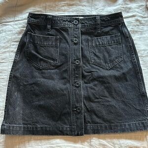 Madewell black denim skirt